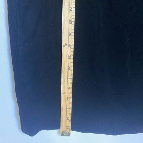 Vintage Velvet A Line Midi Skirt L Black  Studio G Fairy Grunge Goth Made USA - Picture 5 of 8